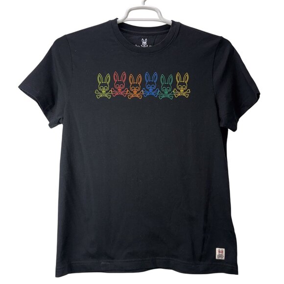 Psycho Bunny Tops - Psycho Bunny Ethan Deco Bunny Logo T Shirt Womens Size 4 Black Street Wear